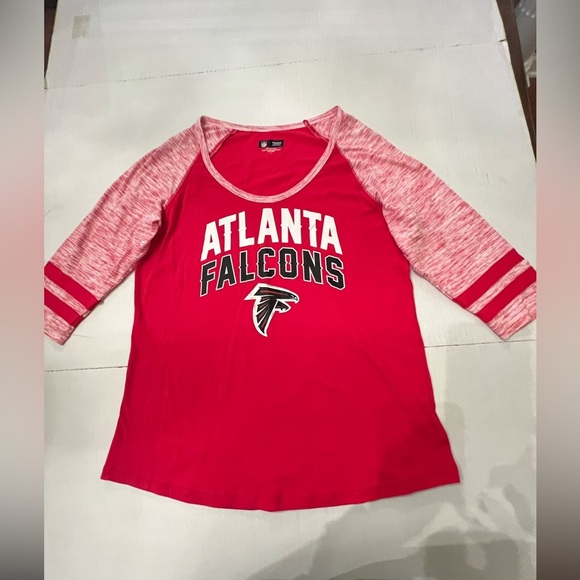 NFL Tops - ATLANTA FALCONS WOMEN’S CASUAL SCOOP NECK 3/4 LENGTH SLEEVES TOP SIZE LARGE